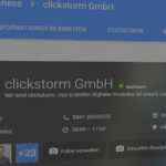 Google My Business, Account clickstorm.de