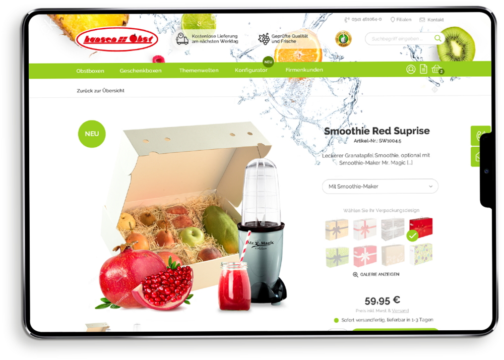 Webseite Hansenobst