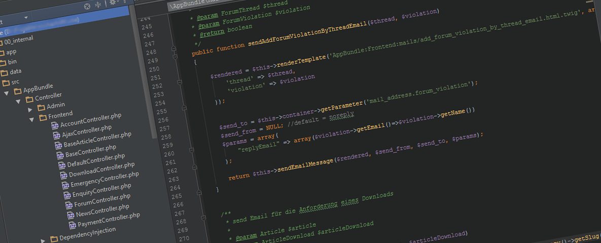 Symfony - Sourcecode