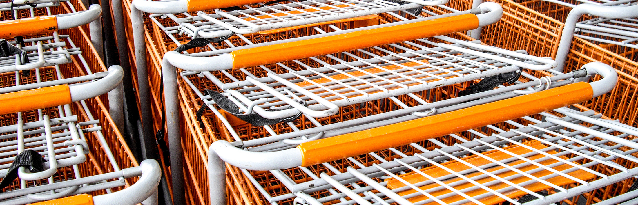 Bauzon - Oranger Einkaufswagen