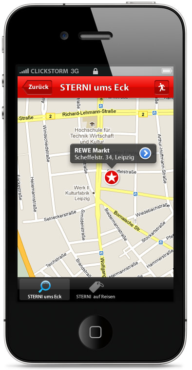Sternburger - Case-Study App, Sterni ums Eck